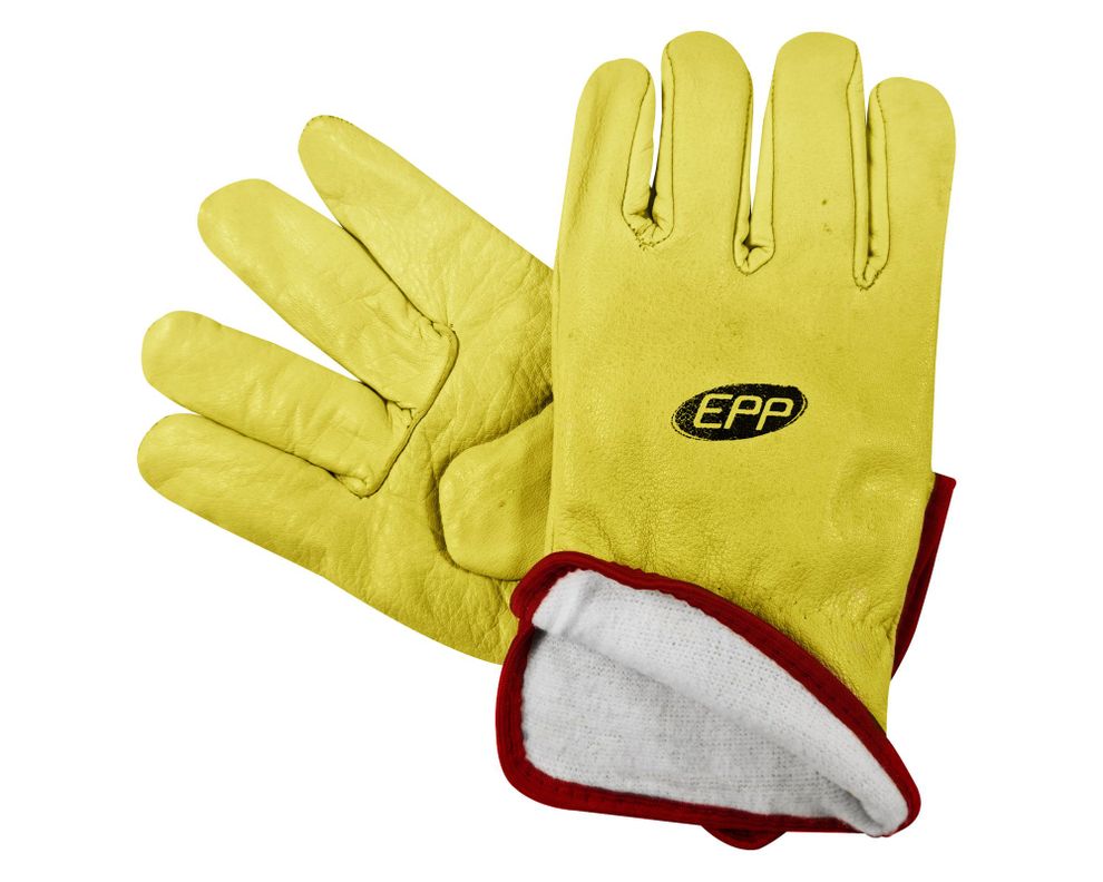 Guante cuero con forro amarillo EPP-1