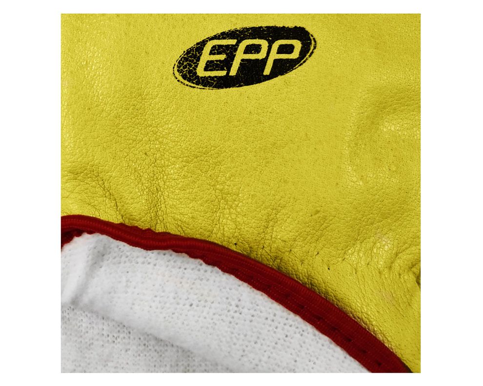 Guante cuero con forro amarillo EPP-2