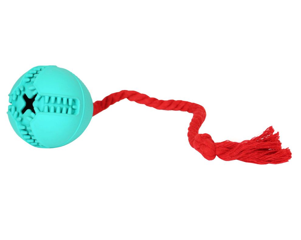 Juguete mascota 8 cm pelota cuerda BRNX-0