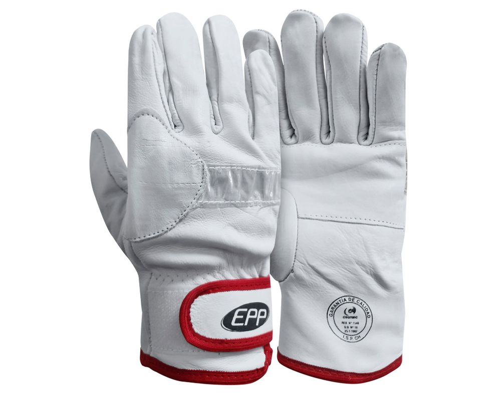 Guante Supervisor velcro reflectante blanco EPP-0