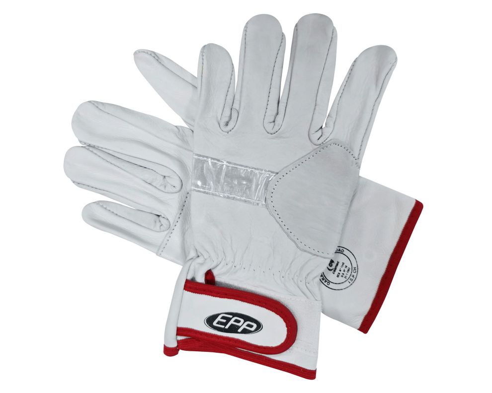 Guante Supervisor velcro reflectante blanco EPP-1