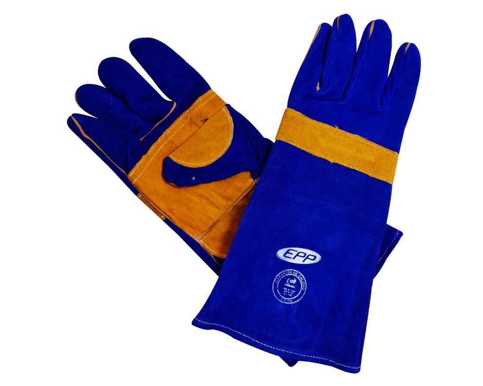 Guante Soldador Kevlar azul/amarillo EPP-1