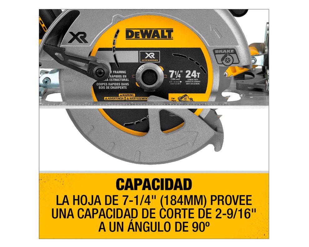 Sierra circular 7 1/4" 20V sin batería DCS570B-3