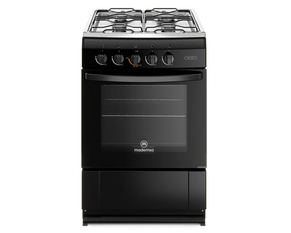 Cocina 4 quemadores MV 120 T negro Mademsa-0