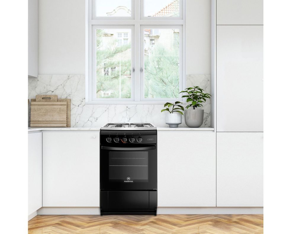 Cocina 4 quemadores MV 120 T negro Mademsa-3