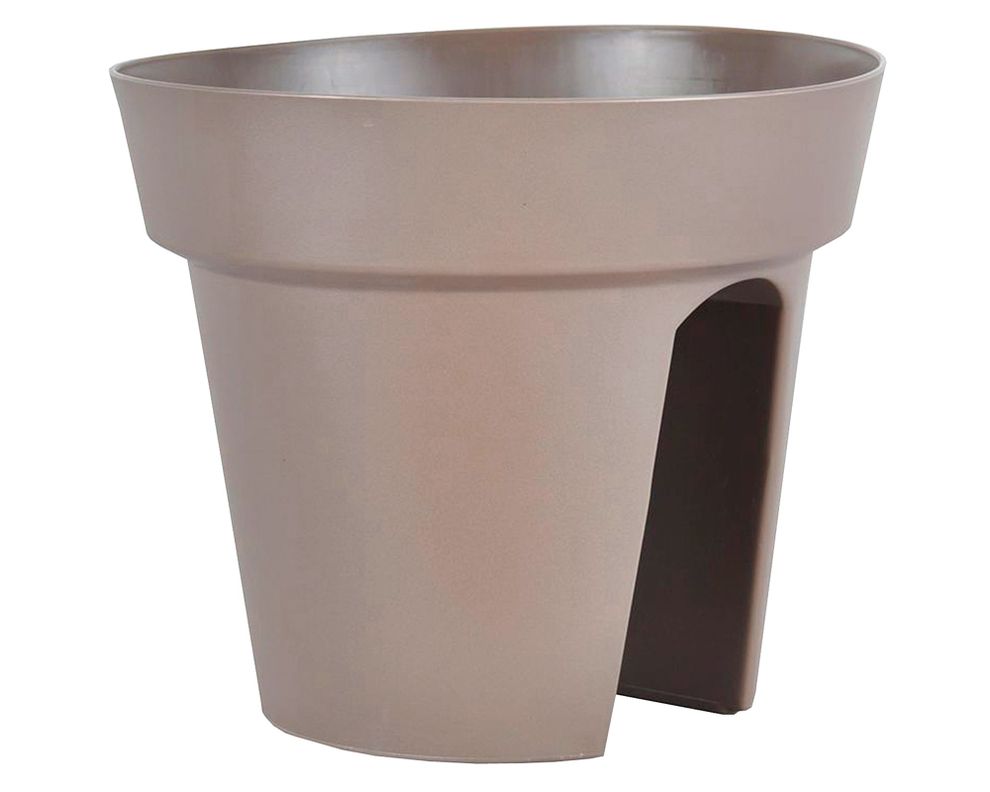 Macetero ranura balcón taupe Outzen-0