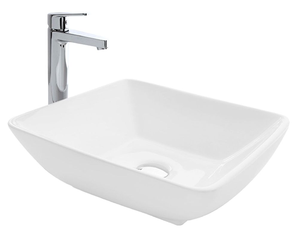 Lavamanos sobreponer 42.5x42.5 cm Malibú Slim Fanaloza-0