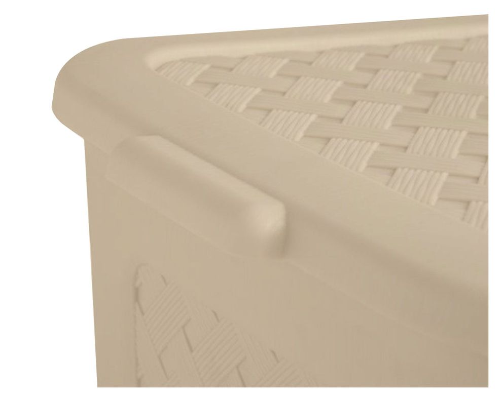 Caja organizadora 50 litros Ratán Beige Innovaplast-2