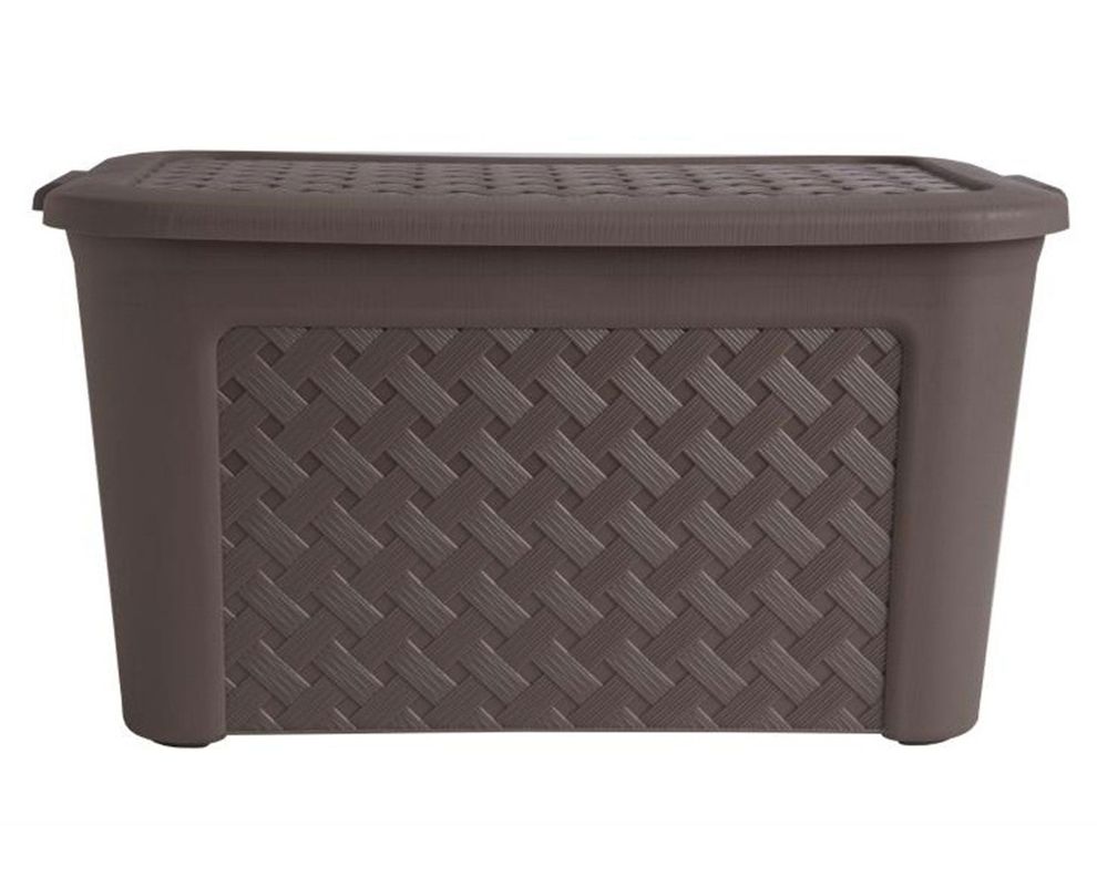 Caja organizadora 50 litros café Innovaplast-0