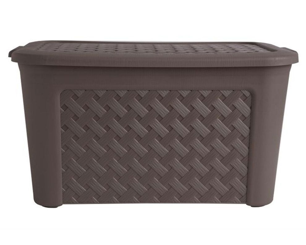 Caja organizadora 24 litros café Innovaplast-0