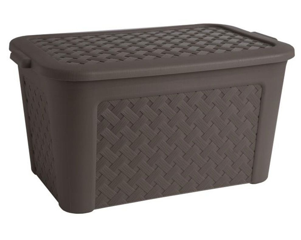 Caja organizadora 24 litros café Innovaplast-1