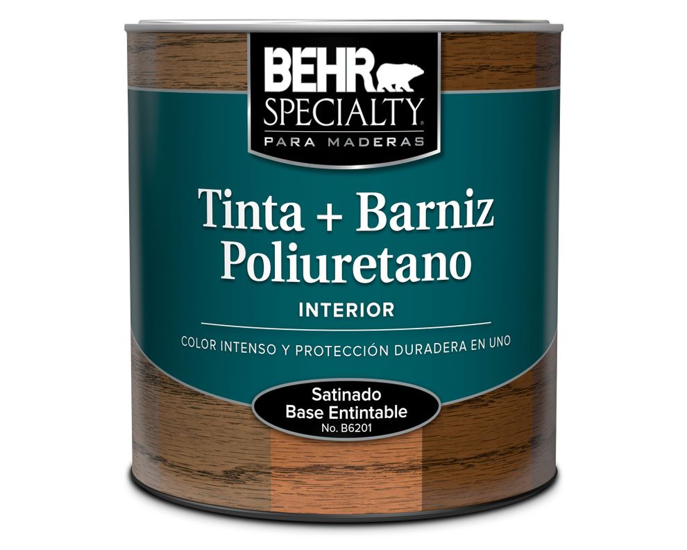 Barniz al agua 1/4 galón base entintable brillo Behr-0