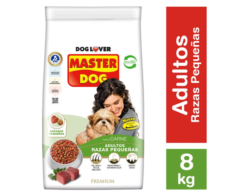 Alimento perro 8 kg razas pequeñas carne Master Dog-2