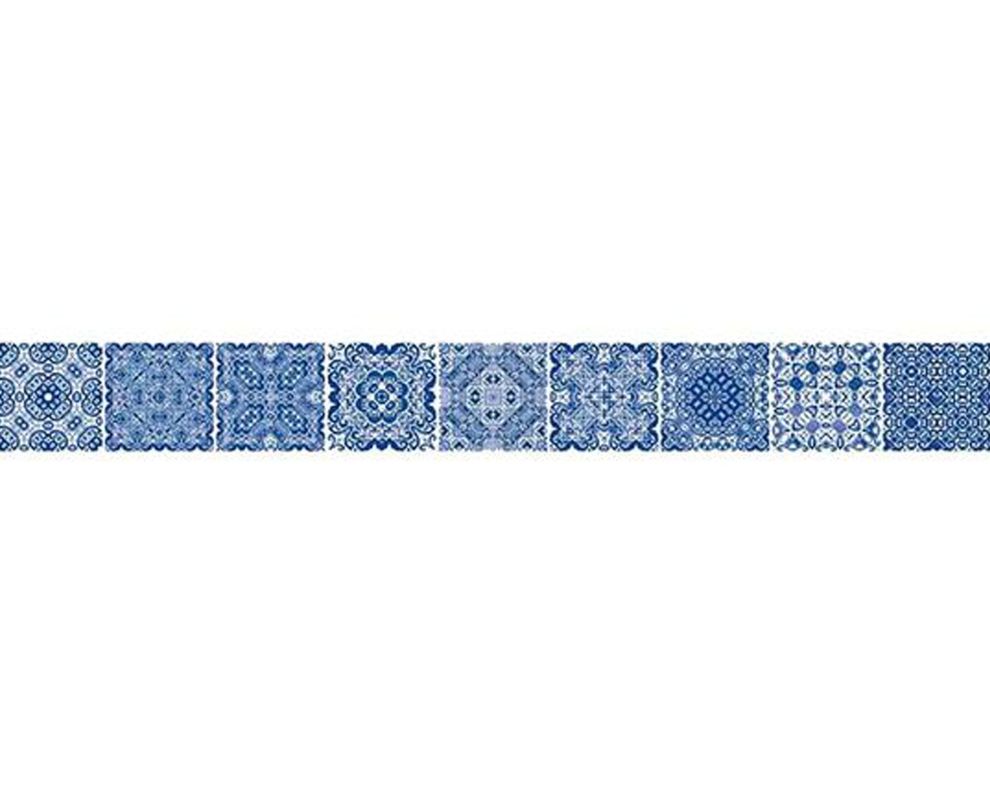 Cenefa adhesiva 5.5x46 cm Westeros azul 6 unidades-0