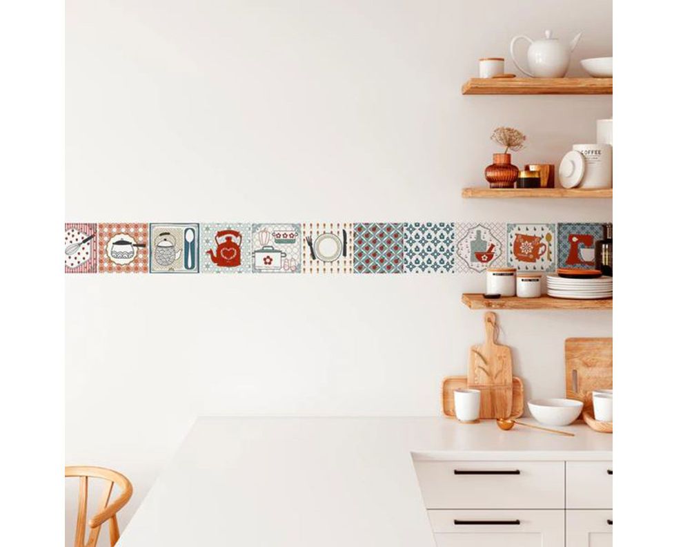 Vinilo adhesivo 15x15 cm Kitchen 12 unidades-1