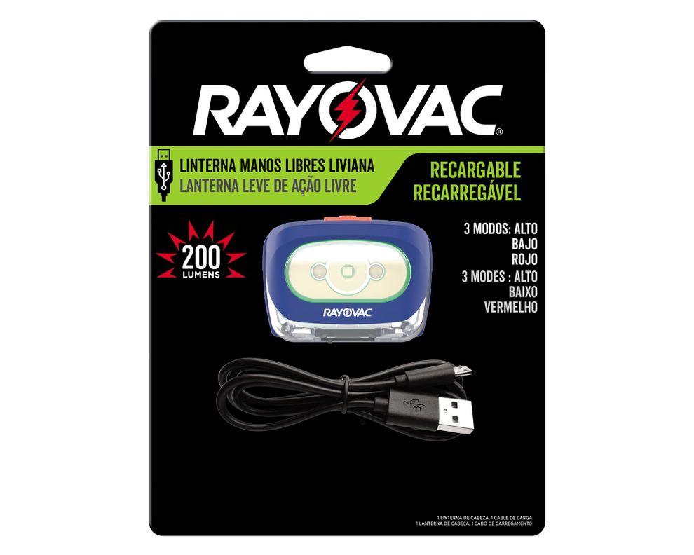 Linterna recargable USB Manos libres Rayovac-0