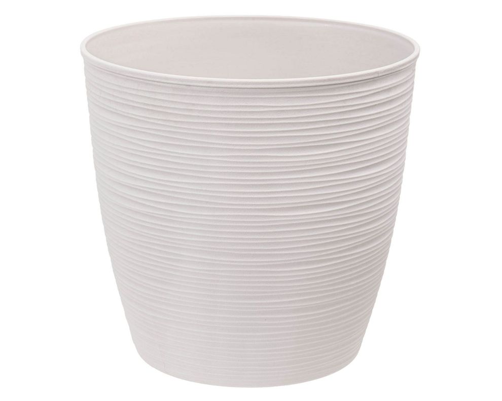 Macetero 18 cm Piedra blanco Reyplast-1