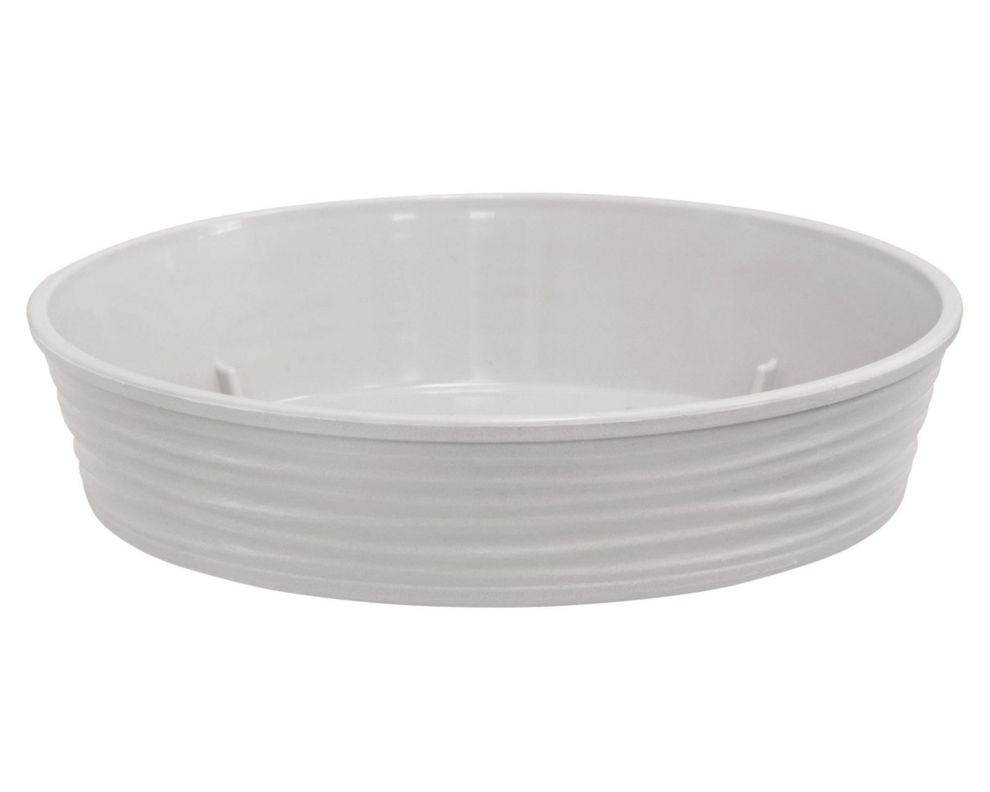 Plato para macetero 15 cm Piedra blanco-0