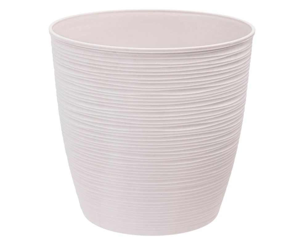 Macetero 25 cm Piedra blanco Reyplast-0