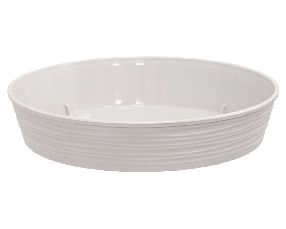 Plato para macetero 22 cm Piedra blanco-0