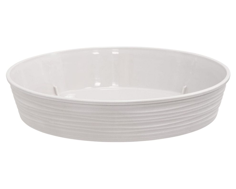 Plato para macetero 30 cm Piedra blanco-0
