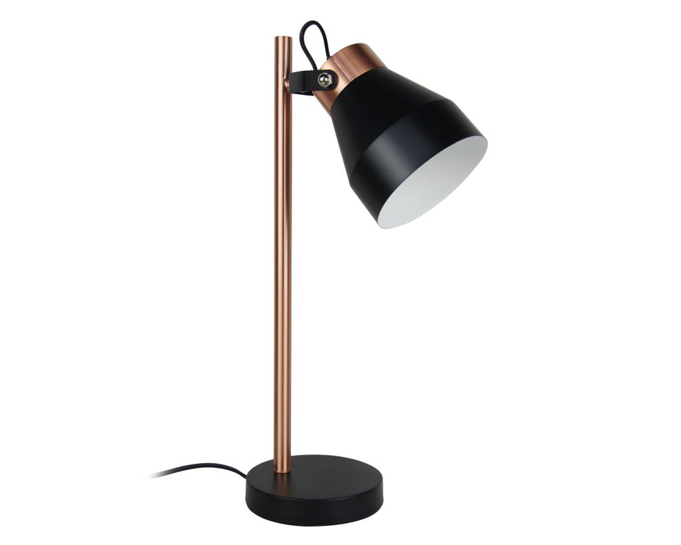 Lámpara de sobremesa 1L E14 Flam negro Ledzone-0