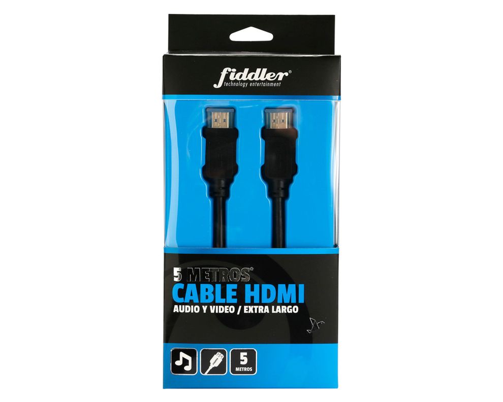 Cable HDMI 5 m Extra largo negro Fiddler-1