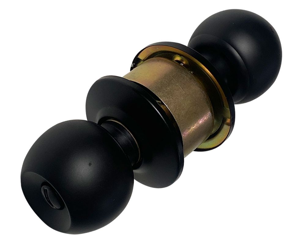Cerradura pomo baño negro-0