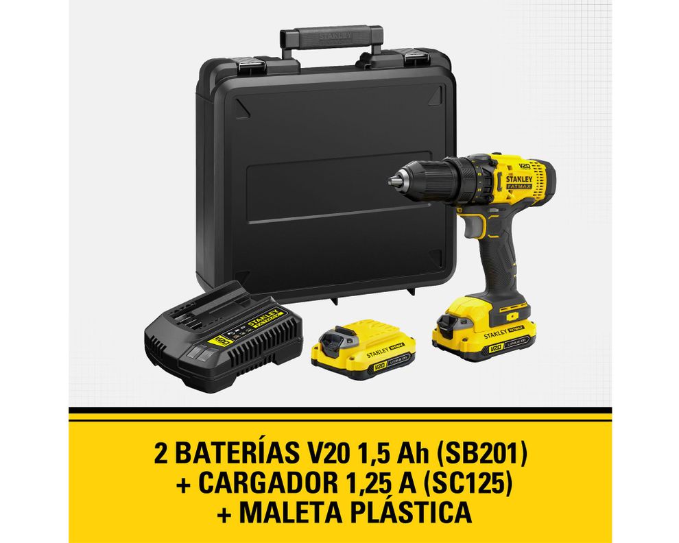Taladro atornillador 13 mm SCD700C2K-B2 Stanley-2