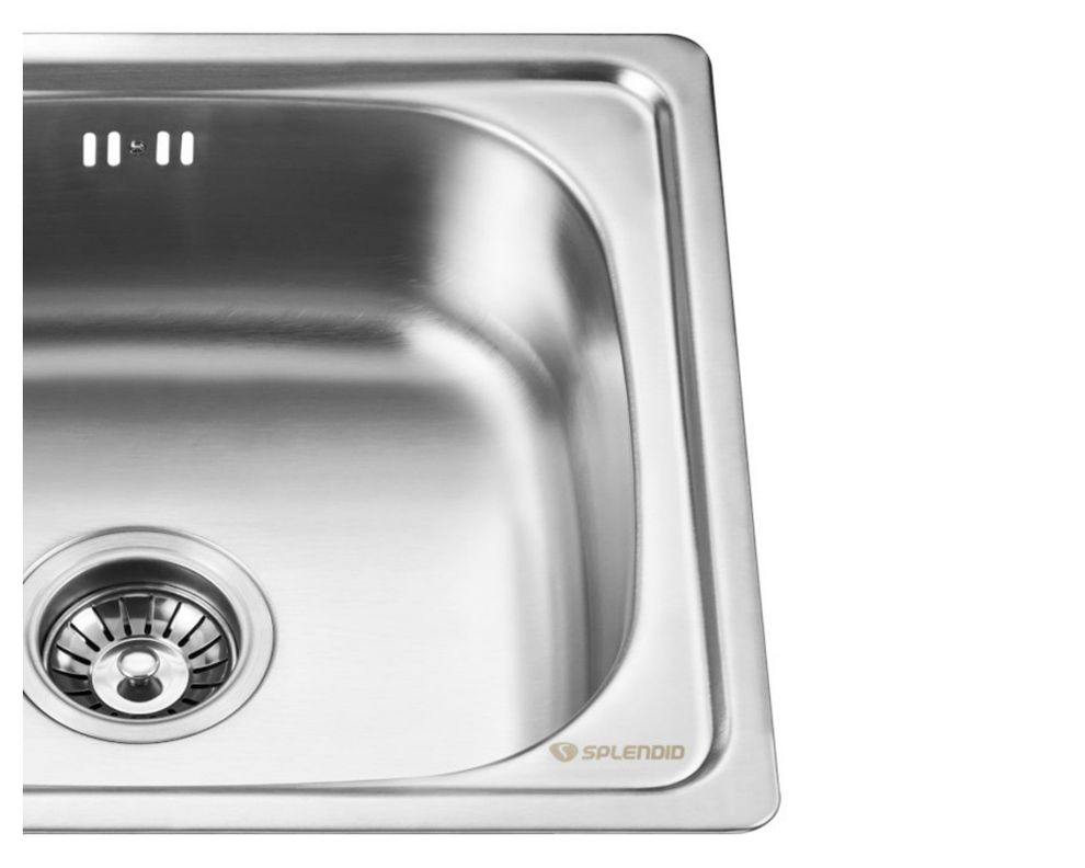 Lavaplatos empotrado 40x46 cm gris Splendid-1