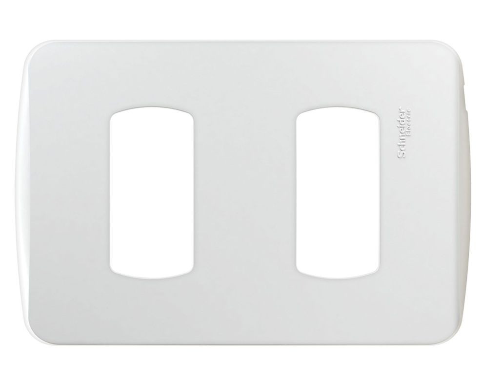 Placa 2 Módulos Miluz blanco Schneider-0