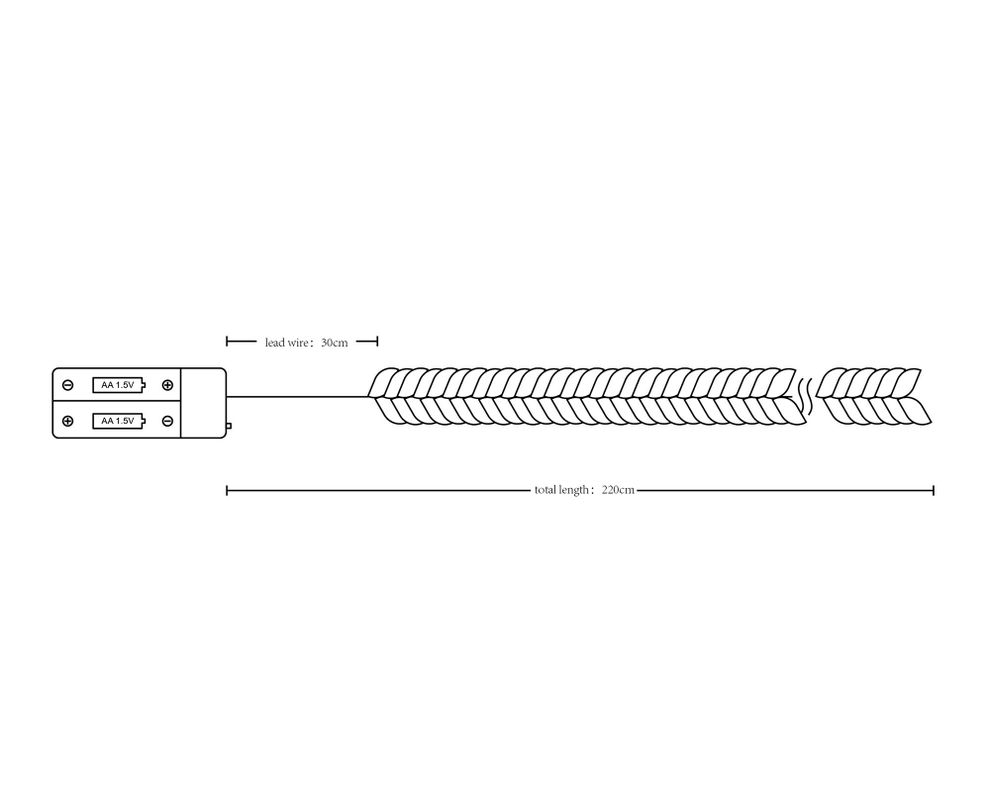 Guirnalda LED Hojitas 20L-4