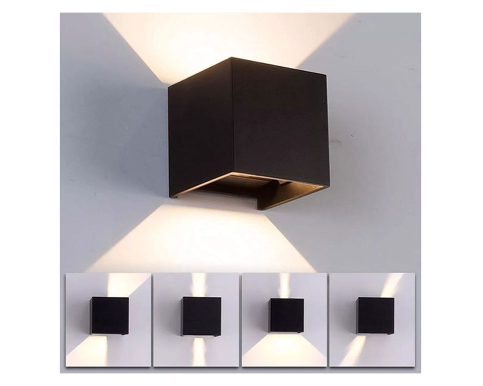 Aplique LED 2L luz cálida abatible negro Pro-Lighting-2