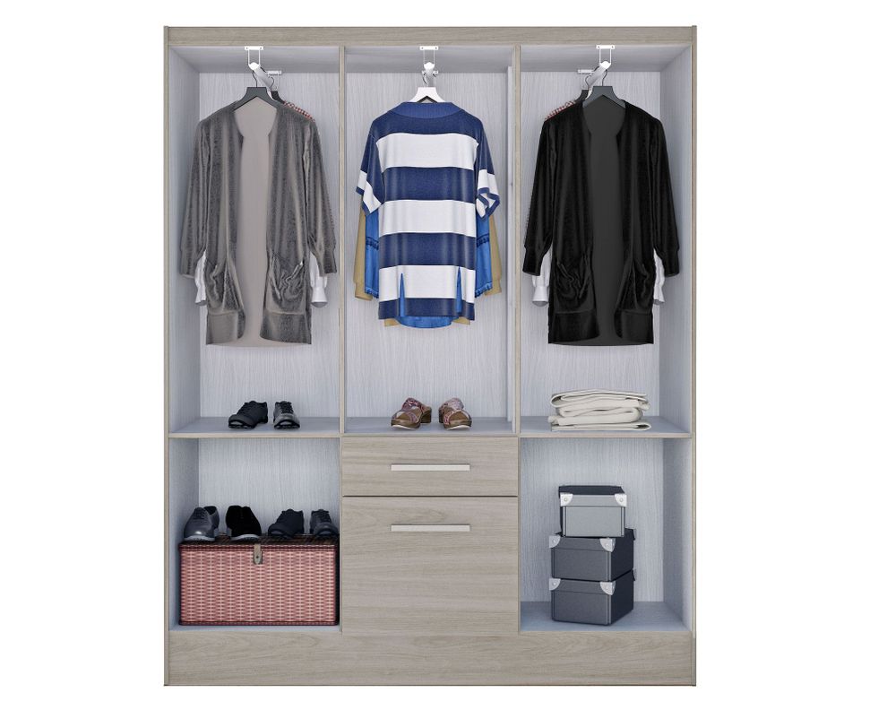 Clóset 6 puertas 1 cajón 1 zapatero Cream M+Design-2