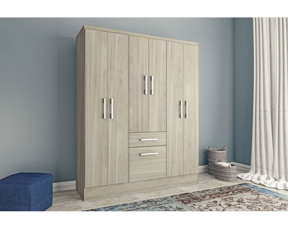 Clóset 6 puertas 1 cajón 1 zapatero Cream M+Design-3