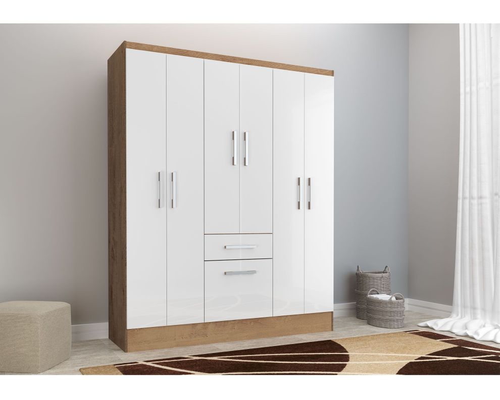 Clóset 6 puertas 1 cajón 1 zapatero Blanco M+Design-3