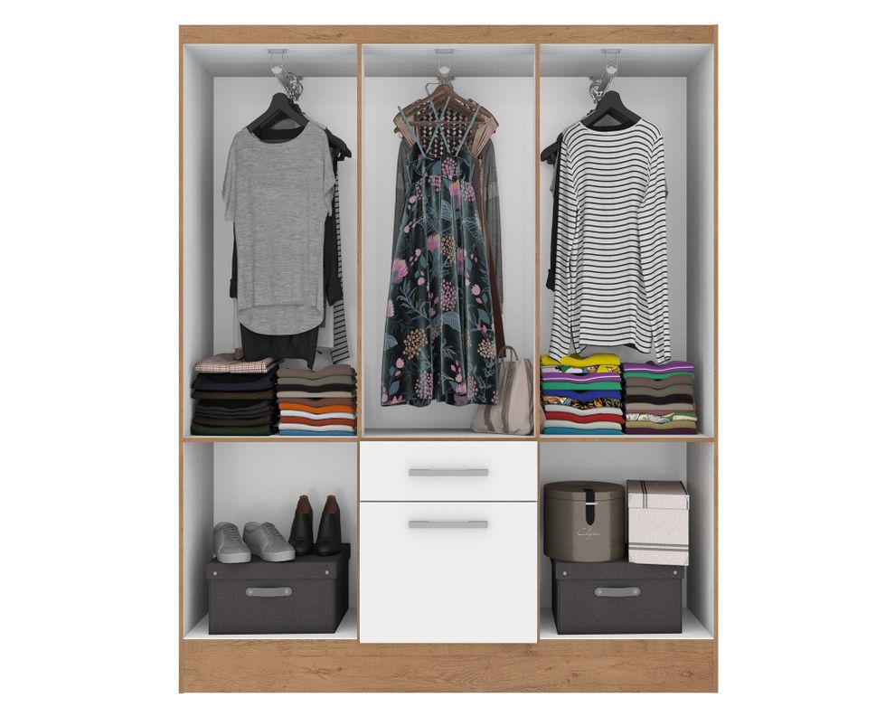Clóset 6 puertas 1 cajón 1 zapatero Blanco M+Design-2