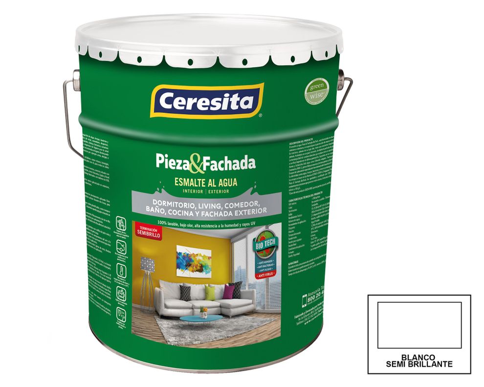Esmalte al agua 4 gl pieza y diseños fachada semibrillo-0