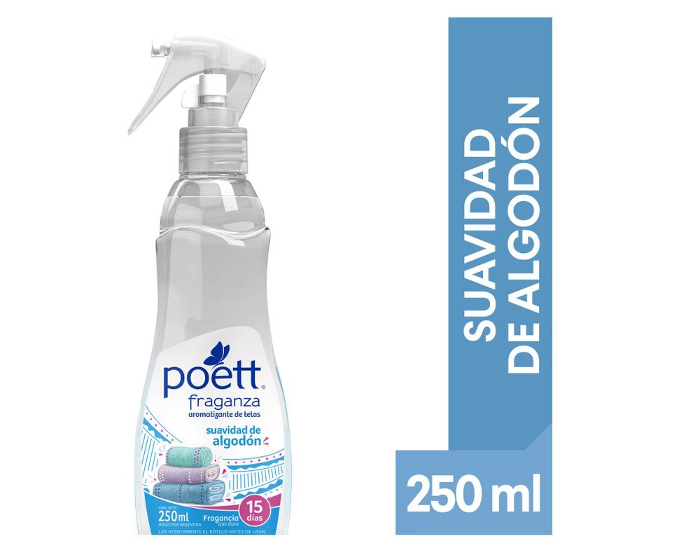Aromatizador de ropa 250 ml Suavidad de algodón Poett-0