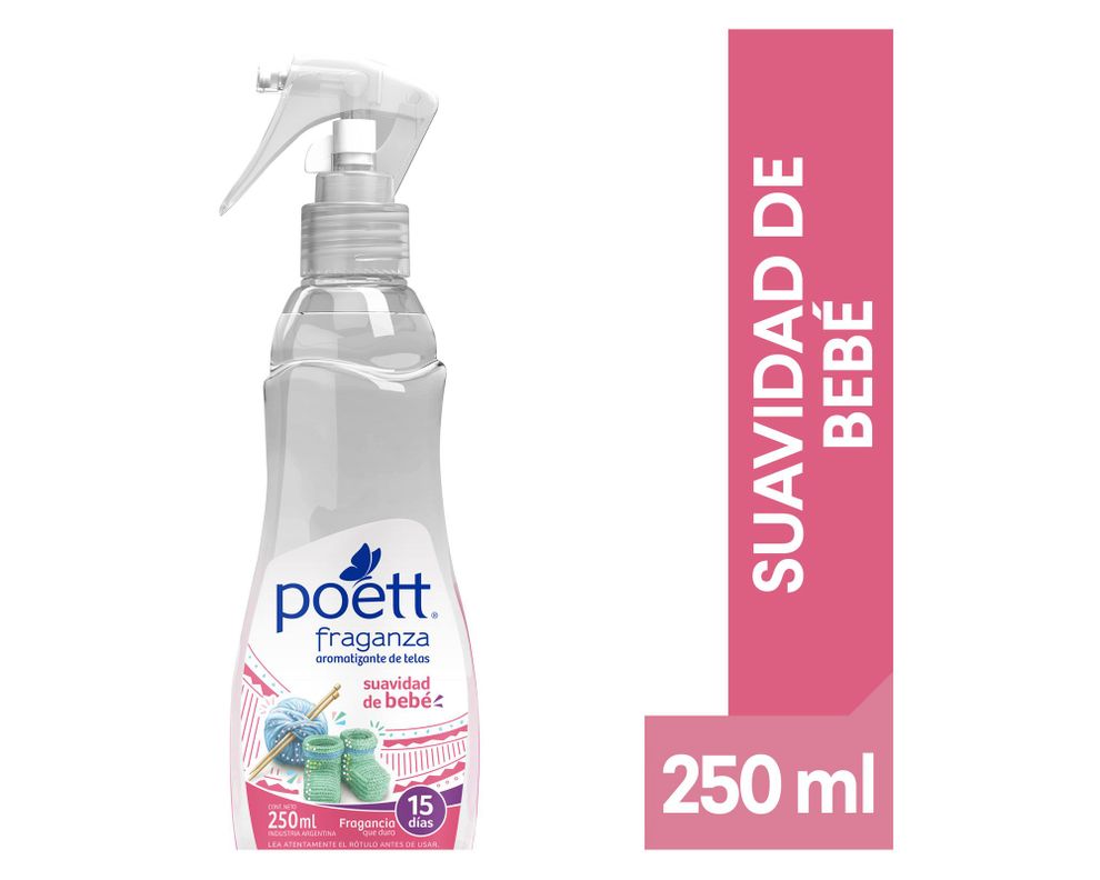 Aromatizador de ropa 250 ml Suavidad de bebe Poett-0