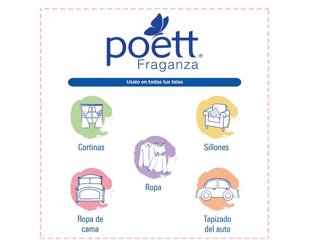 Aromatizador de ropa 450 ml Suavidad de bebe Poett-2