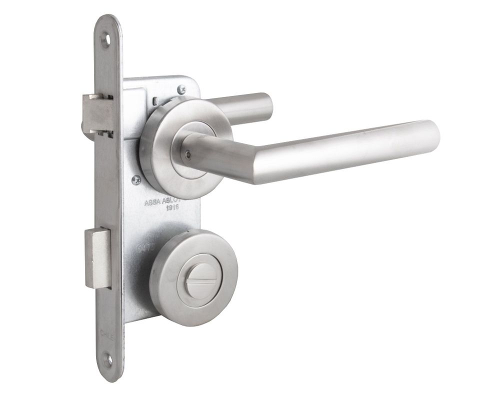 Cerradura embutida manilla baño/dormitorio Niza gris-1