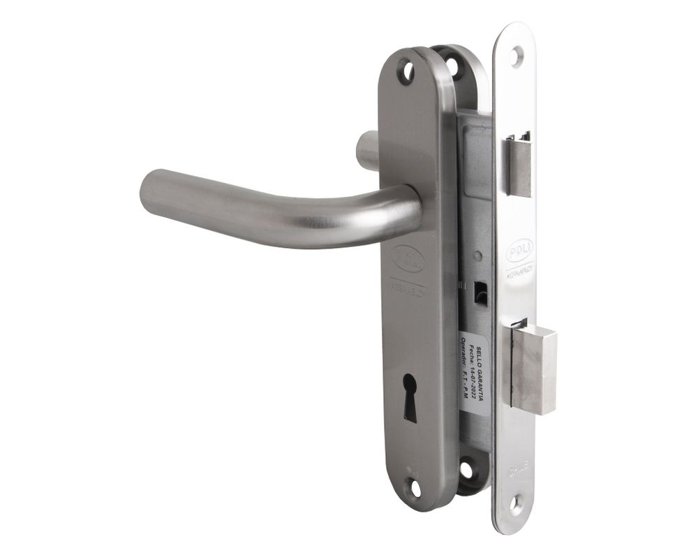 Cerradura embutida manilla dormitorio Futura Kenzo gris-0