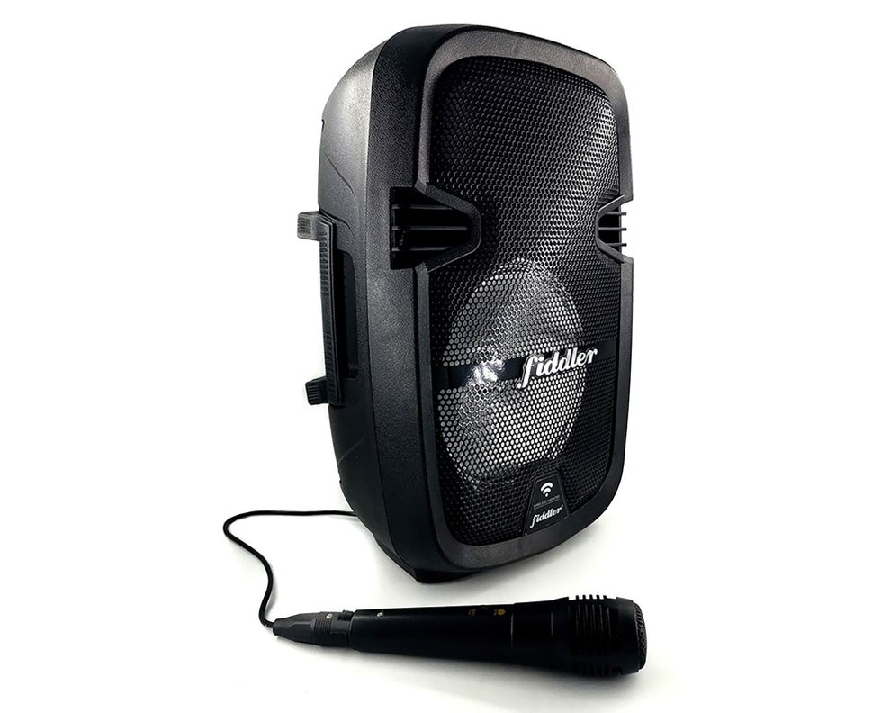 Parlante karaoke Bluetooth 8 luces con micrófono alámbrico Fiddler-1
