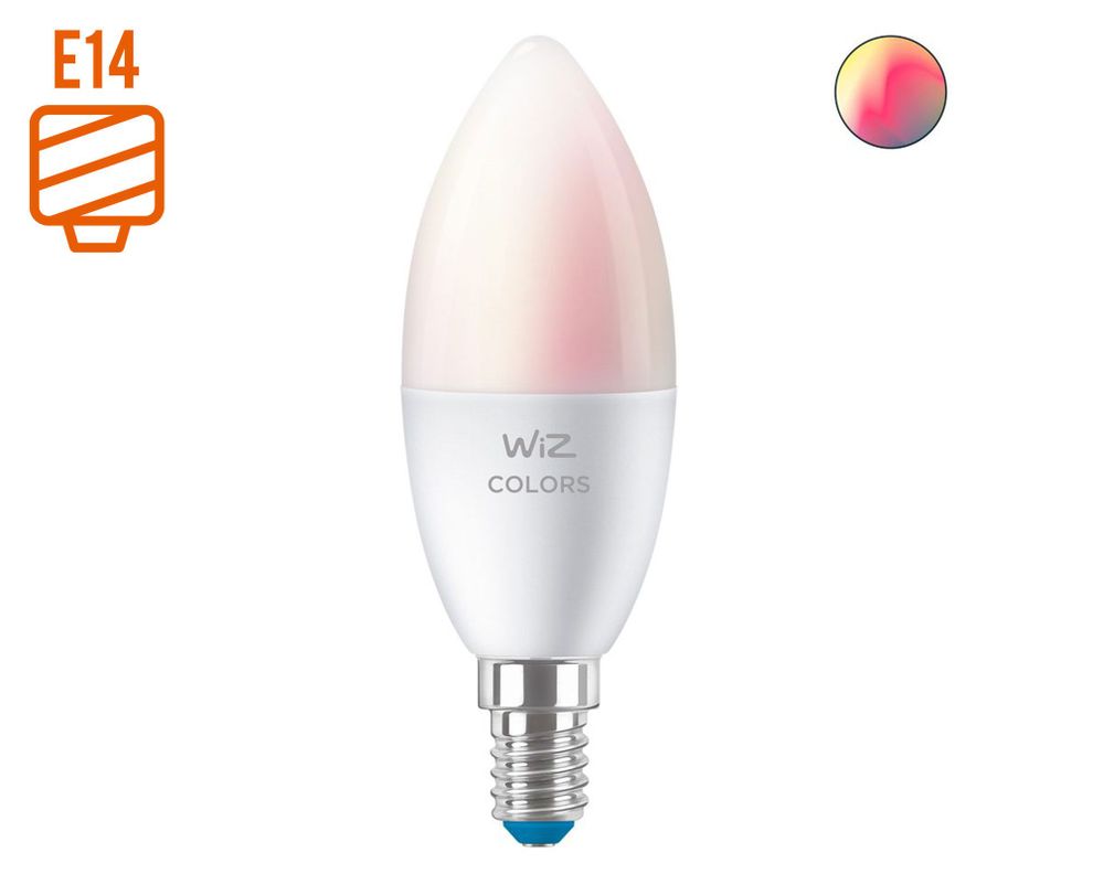 Ampolleta led Wiz vela 40W color E14-0