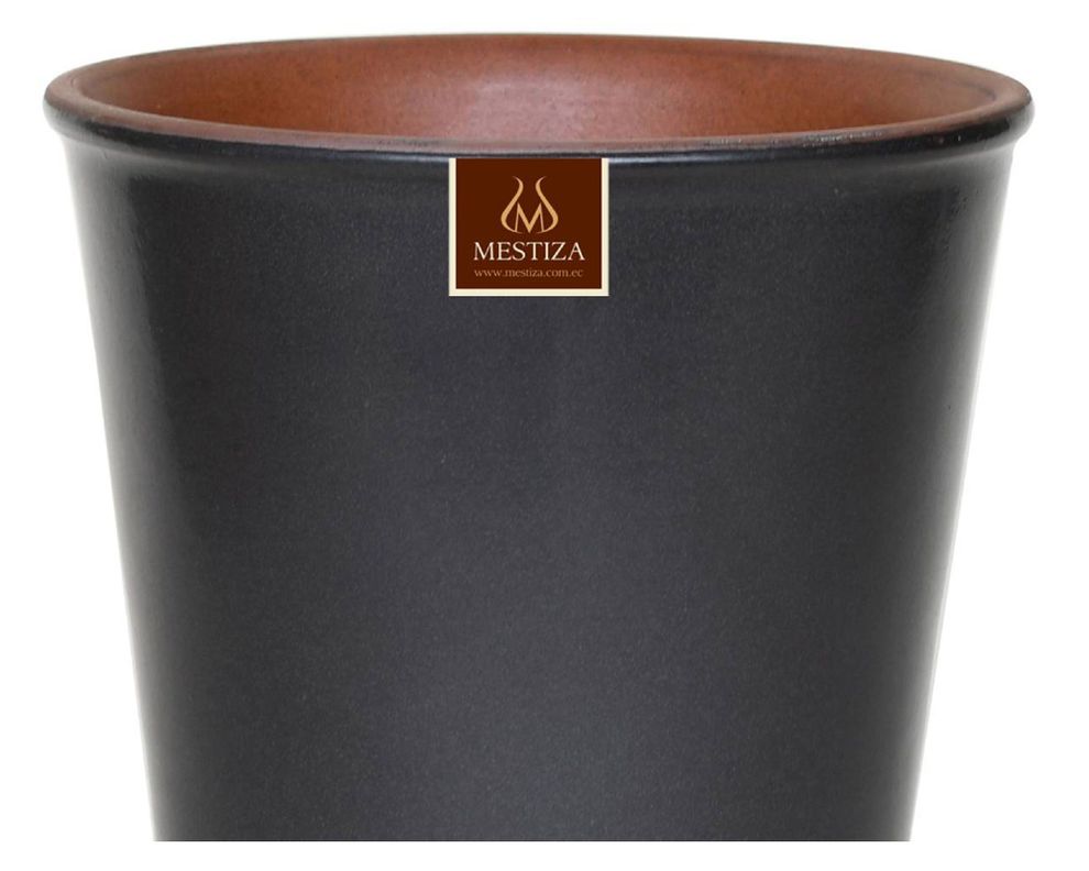 Maceta Zaia 26 cm gris mate-1