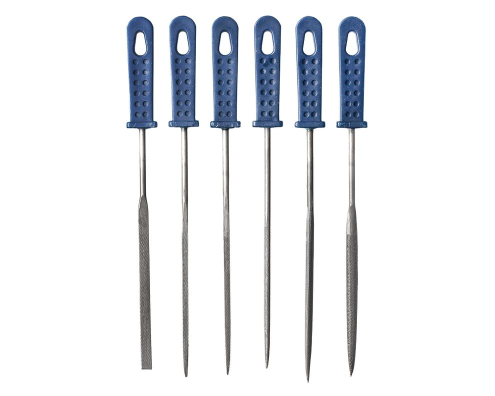 Set 6 limas madera y metal 120 mm-0
