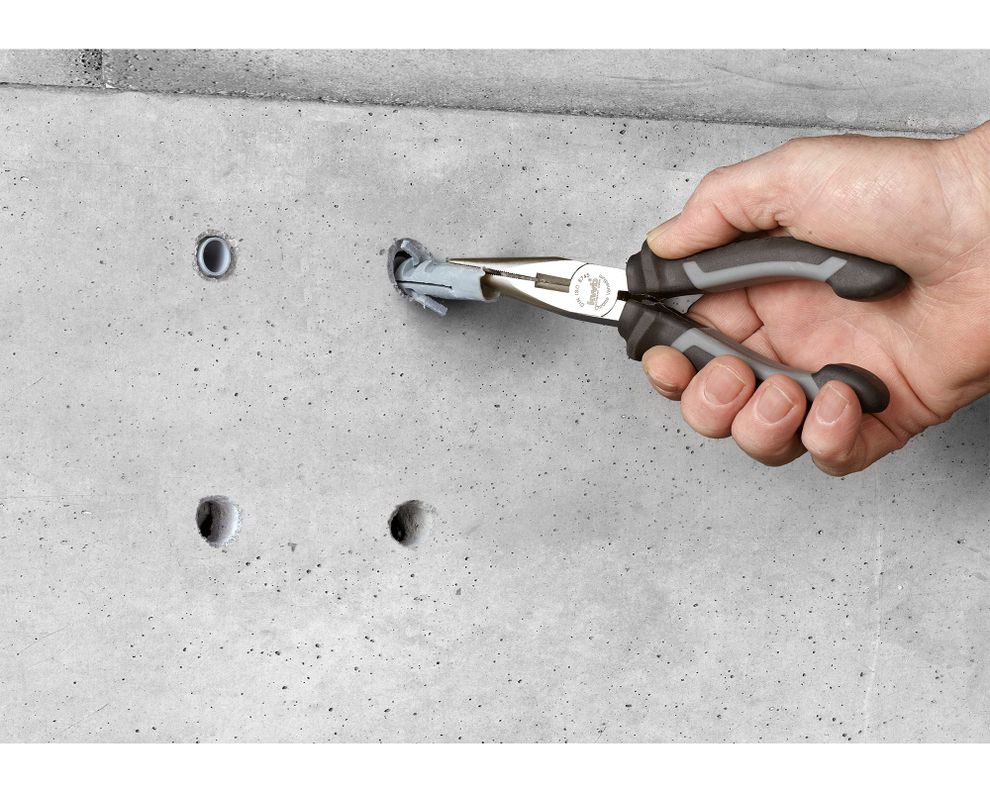 Alicate pinza plástico 165 mm gris-2