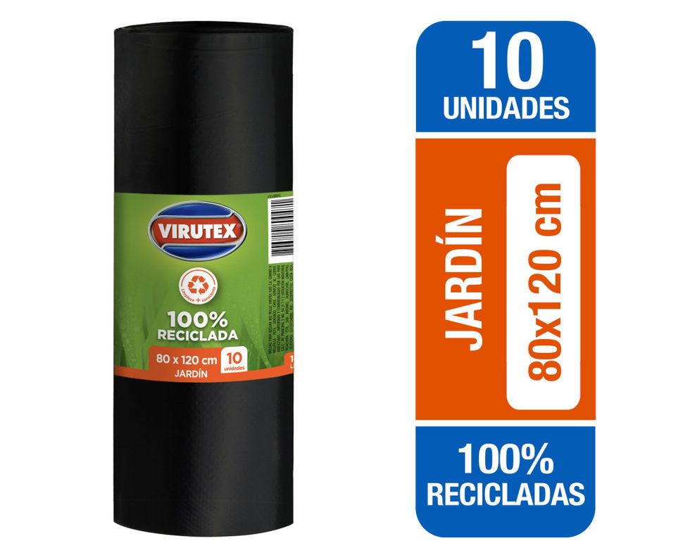 Bolsa basura jardín 80x120 cm 10 unidades Virutex-0