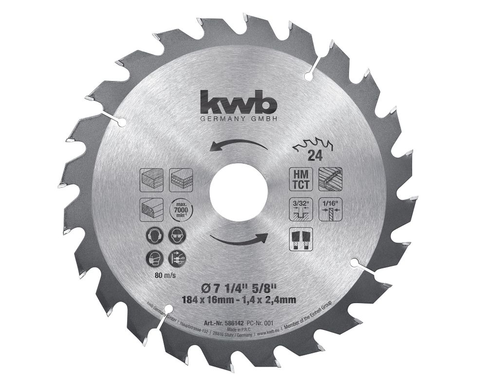 Disco sierra circular 7 1/4" 24D-0